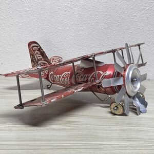 Coca Cola Vintage Handmade Biplane Collectors, Memories, Collection, NFL
